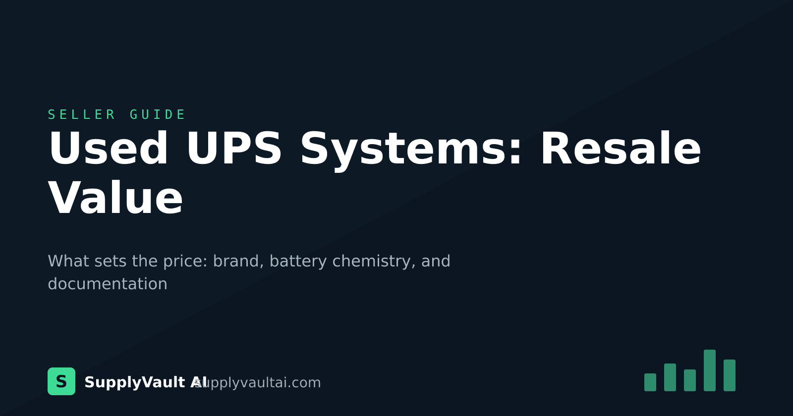 Used UPS Systems: Resale Value by Brand, Age, and Battery Condition