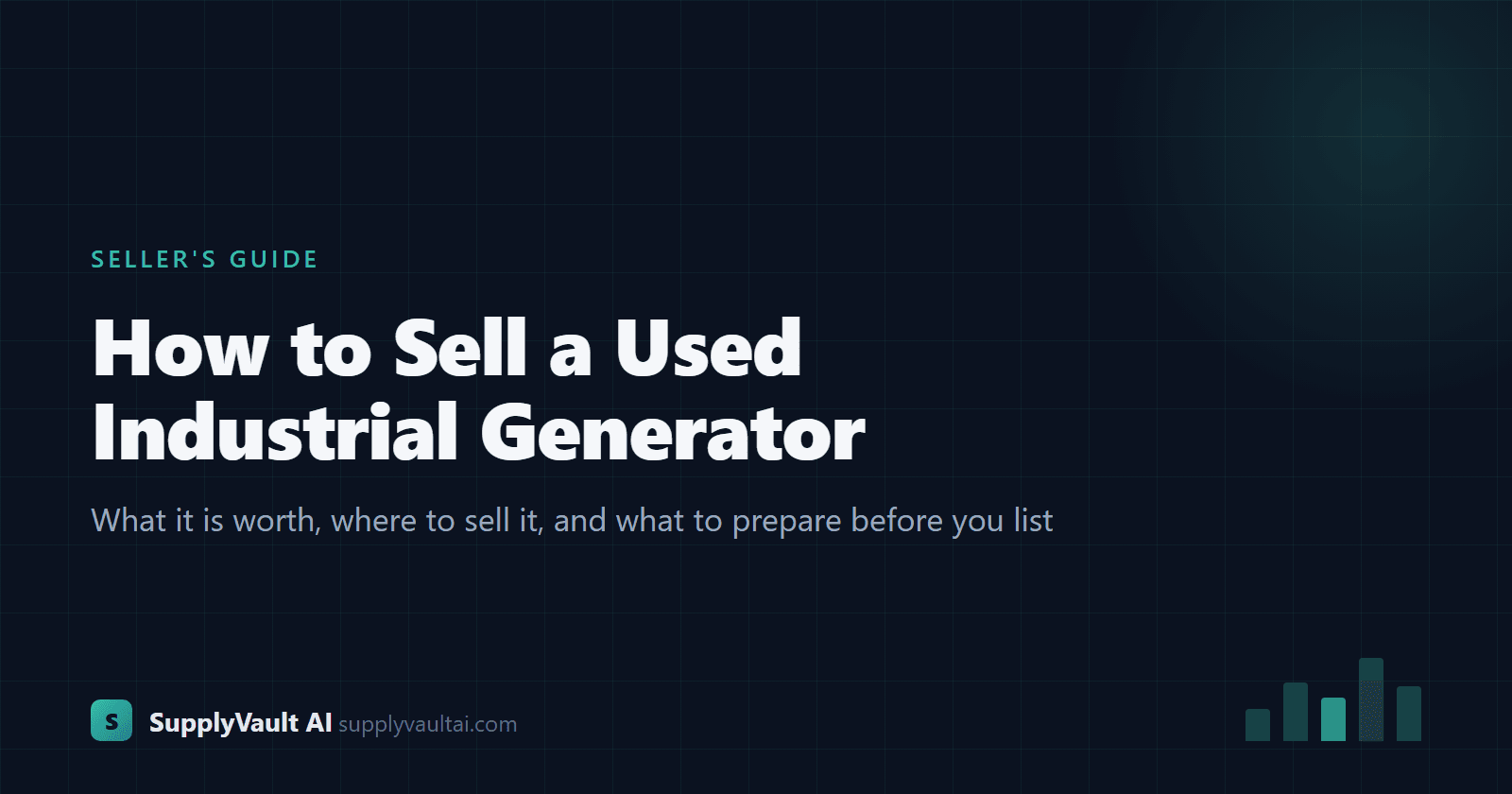 How to Sell a Used Industrial Generator: What It's Worth and Where to Sell It